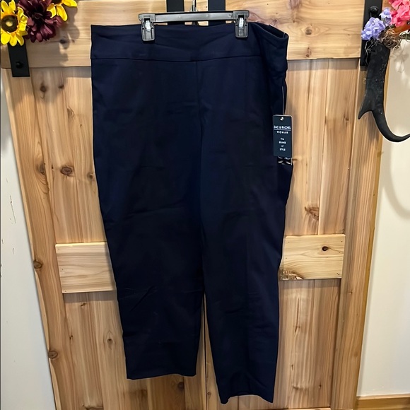 Zac & Rachel Pants - Zac & Rachel Navy Ankle Pants